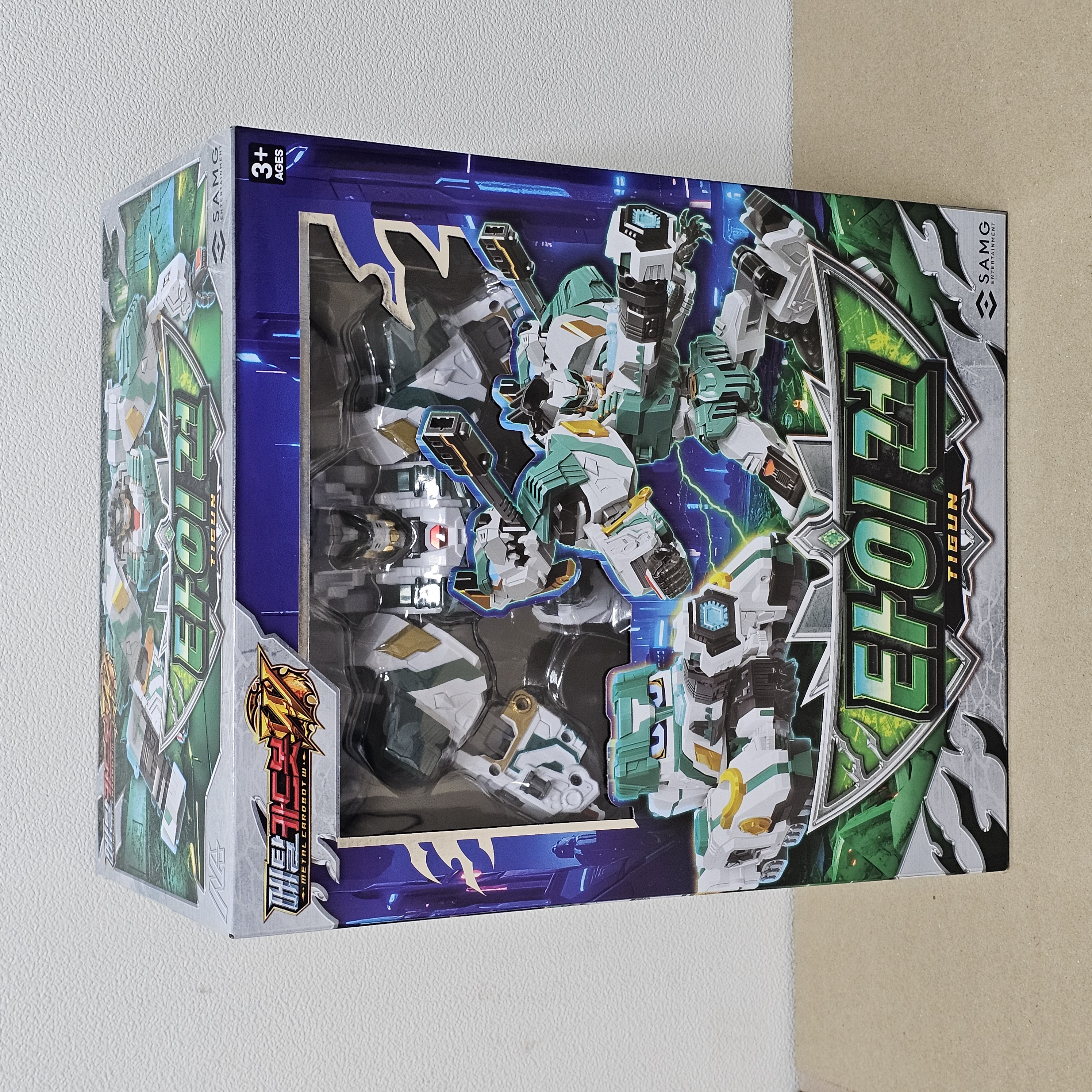 SAMG Metal Cardbot W 2025 Edition 4-Pack Transforming Robot Figures – Bluecop W, Heavy Iron W, Phantom Hornet, Tigun