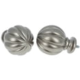 thumbnail image 2 of MERIVILLE 1-Inch Diameter Double Window Treatment Curtain Rod, Fluted Ball Finial, 48-inch to 84-inch Adjustable, Gunmetal, 2 of 2