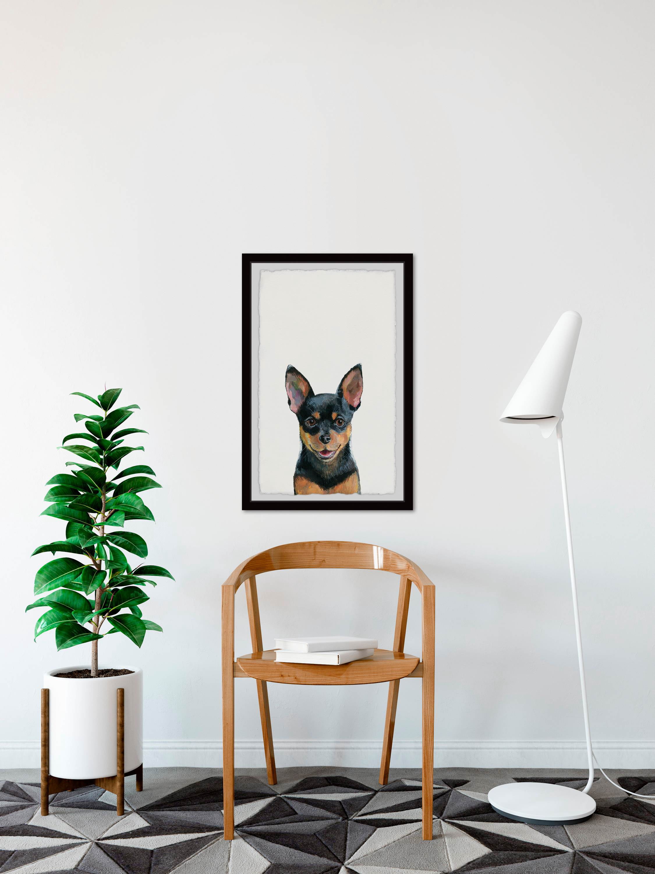 Marmont Hill "Take A Peek" Framed Painting Art Print, 12.00" x 1.50"