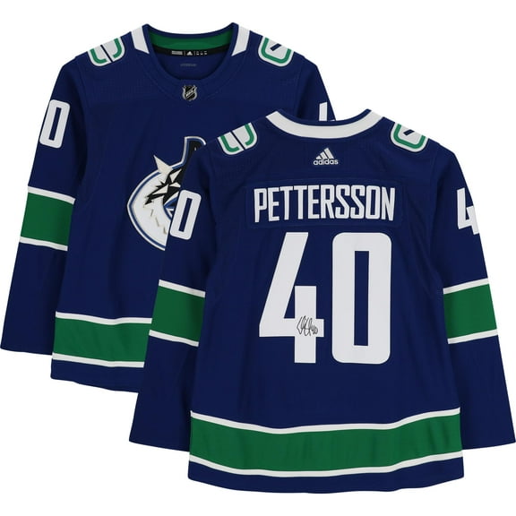 Elias Pettersson Vancouver Canucks Autographed Blue Adidas Authentic Jersey - Fanatics Authentic Certified