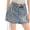 Sky Blue, variant on Ediodpoh Denim Skirt Women's Fashion Asymmetrical Tie Waist Mini Skirt with Denim Detail A Line Womens Skirt Blue L