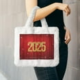 thumbnail image 6 of Yiaed Happy New Year 2025 Print Fluffy Shoulder Bag Plush Bags Women Ladies Tote Bag Fluffy White Furry Purse Handbag for Autumn and Winter, 6 of 7