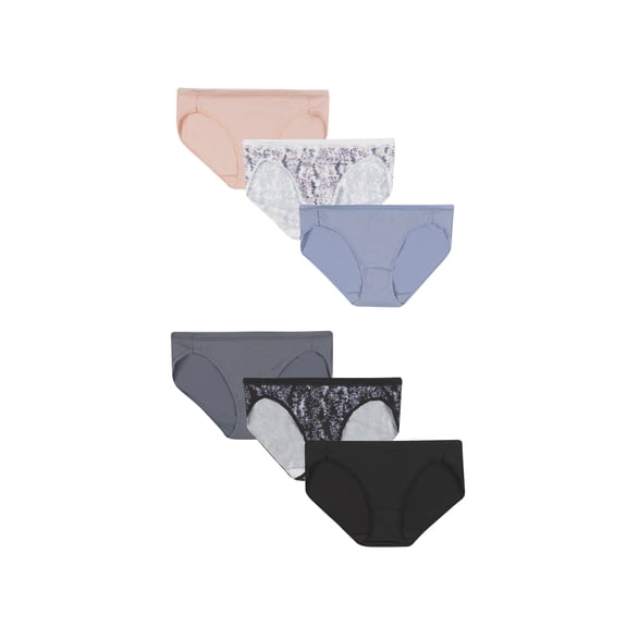 Hanes Women's Signature Breathe Microfiber Bikini Panties, 6 Pack