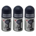 thumbnail image 2 of Nivea Men Invisible Black & White Roll-On Deodorant, Original Formula for Clothes Protection, Long-Lasting Fresh Masculine Scent, 25ml - Pack of 3, 2 of 3