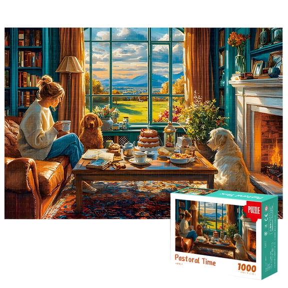 CYFW Pastoral Days: 1000 Piece Puzzle for Adults,Unique Puzzles for Adults,Relaxing Brain Jigsaw Puzzles,15x10.2 Inches Eco-Friendly Puzzle Gifts