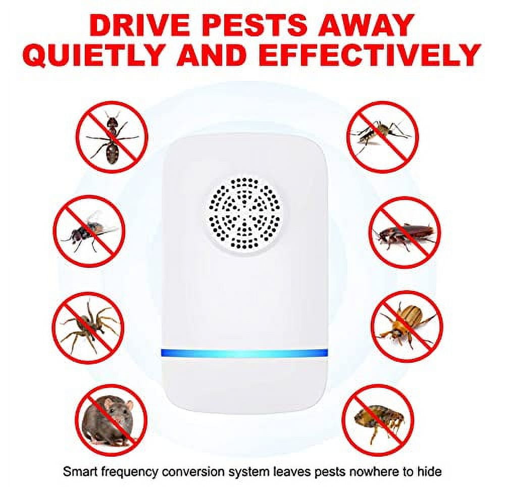 Ultrasonic Pest Repeller Pest Repellent Ultrasonic Plug in Electronic Pest Repeller Pest Reject for Insect Roach Mice Spider Ant Bug Mosquito Repellent for House Garage Warehouse Office (6 Pack)