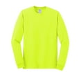 thumbnail image 4 of Gildan Long Sleeve T-Shirt, Heavy Cotton High-Visibility Classic Fit Tee, Safety Green, L, 4 of 5