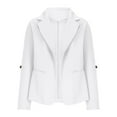 thumbnail image 4 of DYTTDG Women's Casual Blazer Solid Color Long Sleeve Buttonless Blazer Jacket Great Gifts for Less End of Year Clearance, 4 of 6