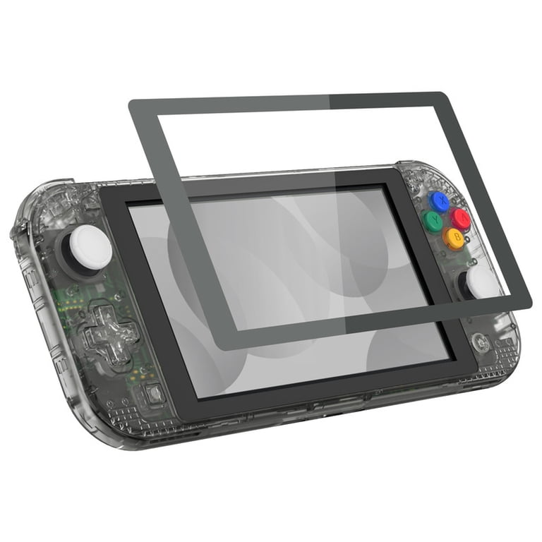 eXtremeRate Crystal Clear Black DIY Replacement Shell for Nintendo