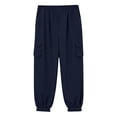 thumbnail image 4 of Men's Cargo Jogger Pants - Belted Waist for Outdoor Activities & Daily Wear Navy 2XL, 4 of 5