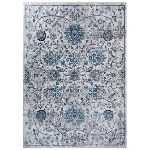 Allstar Living Room Area Rug with Mahal design in Blue
