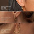 thumbnail image 2 of Pendientes de masa frita en forma de C chapados en oro Pendientes de moda personalizados para mujer Pendientes de 40 cm, 2 of 5