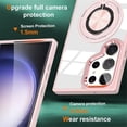thumbnail image 3 of For Samsung Galaxy S26 Ultra 5G Transparent Case (Compatible With MagSafe)  With 360° Rotation Invisible Magnetic O-Ring Stand Military-Grade Shockproof Phone Case,Pink,For Galaxy S26 Ultra 5G, 3 of 7