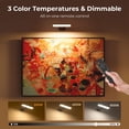 thumbnail image 3 of Lámparas para cuadros FULEN, paquete de 2, aplique LED recargable para pared, 3 of 8