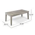 thumbnail image 2 of GDF Studio Savannah Outdoor Acacia Wood Coffee Table, Light Gray, 2 of 7
