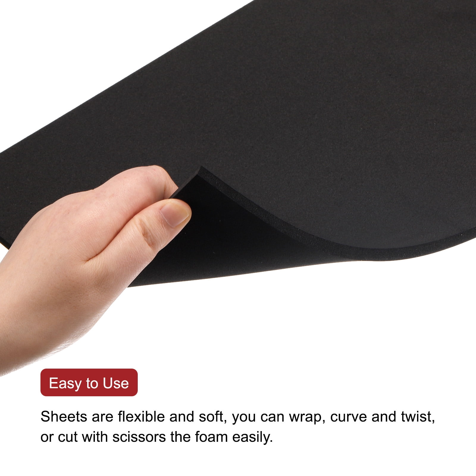 EVA Foam Sheets Black 12 Inch x 9 Inch 6mm Thickness for Crafts DIY Pack of 20