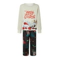 thumbnail image 2 of Elippeo Christmas Family Pajamas Matching Set Santa Claus Print Long Sleeve Tops and Elk Print Pants Sleepwear, 2 of 10