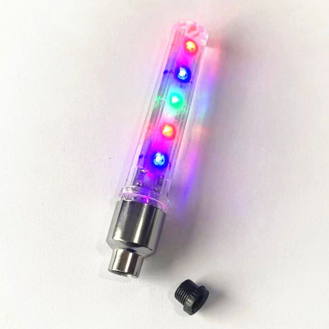 Interruptor de luz de rueda de bicicleta de 5 LED, luz trasera de rueda caliente, luz de válvula de bicicleta, luz de boquilla de aire de bicicleta de montaña muerta