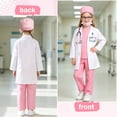 thumbnail image 6 of Marendyee Doctor Costume for Girls and Boys Kids Scrubs Nurse outfit With Set including a stethoscope Dress Up Cosplay Halloween Toddler 6T 5-6Years, 6 of 23