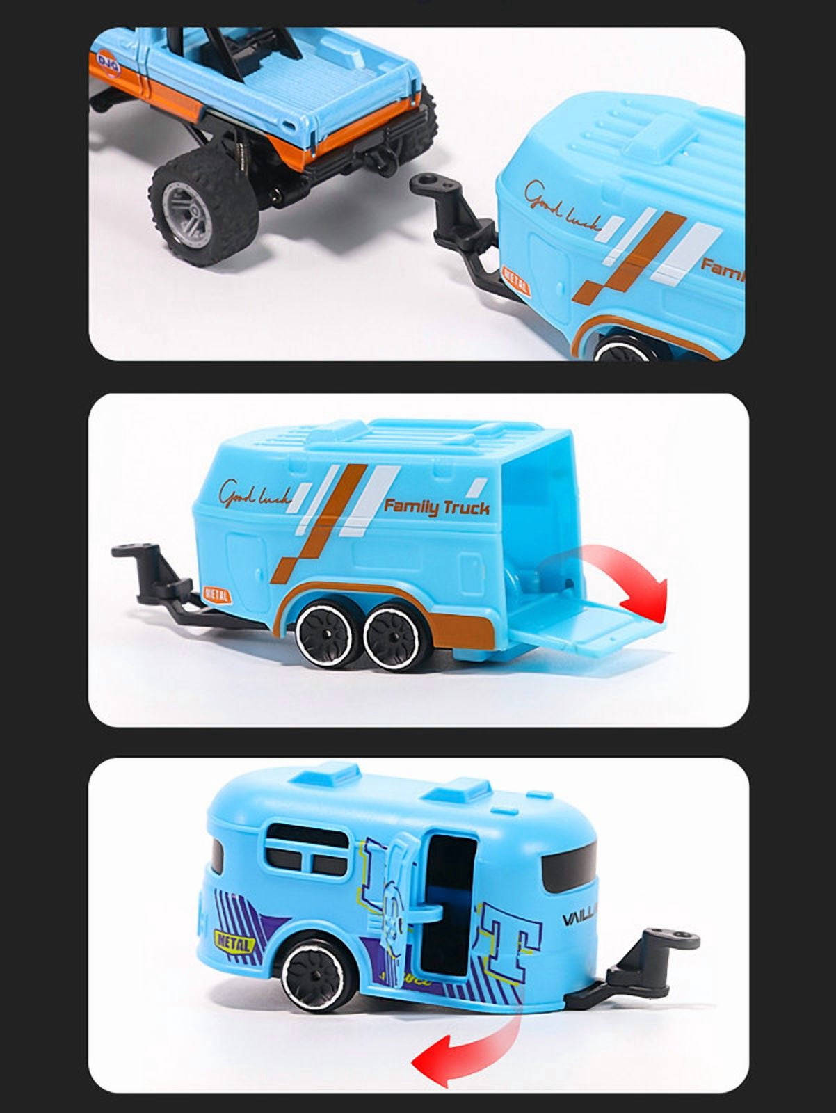 Mini Rc Monster Truck, 1:64 Scale Monster Truck Remote Control Car with Lights, 2.4Ghz Remote Control, Mini Alloy Monster Truck Rc, Speed/Steering Adjustable