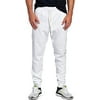 thumbnail image 7 of ProGo USA Men's Joggers Sweatpants Basic Fleece Marled Jogger Pant Elastic Waist (White, Large), 7 of 7