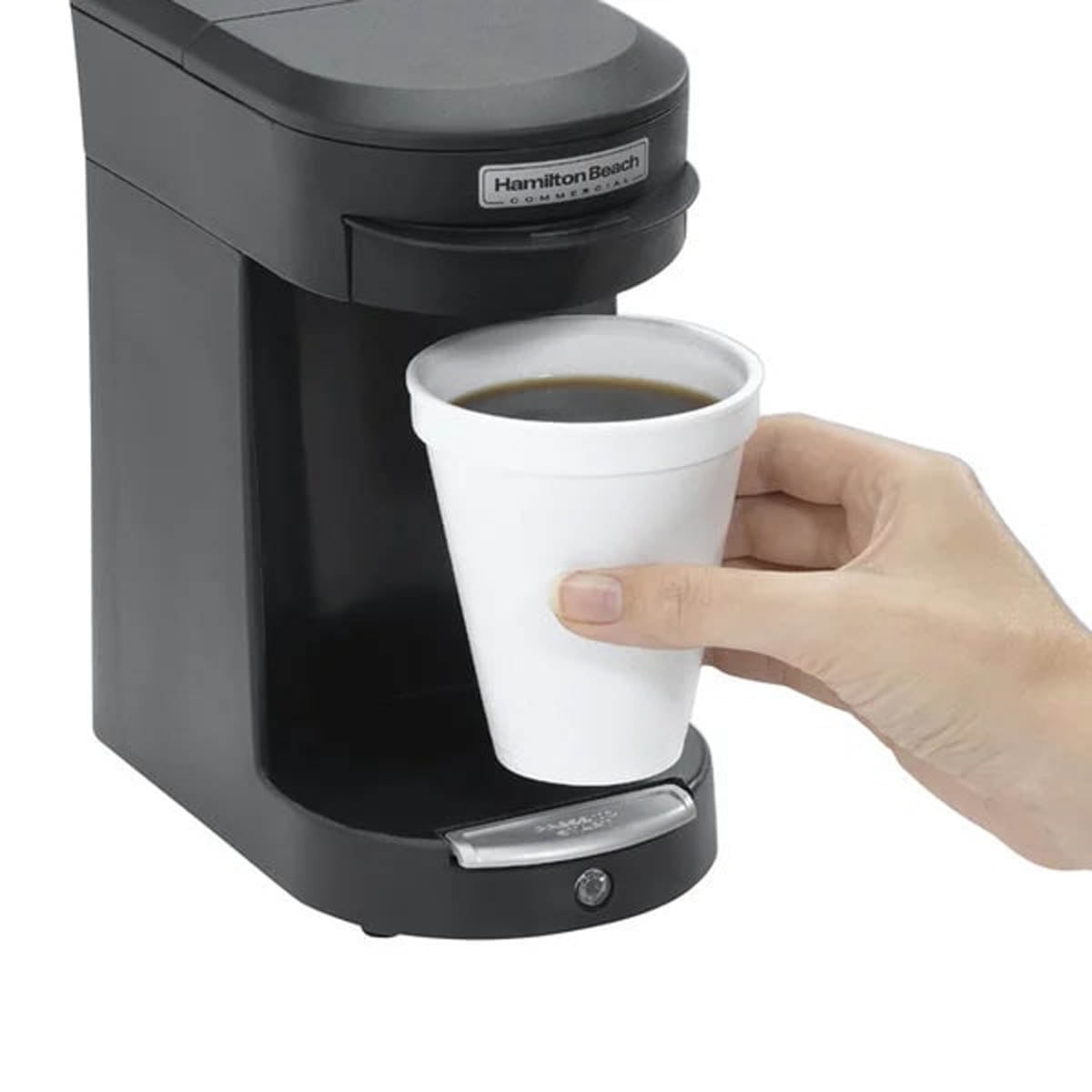 HAMILTON BEACH HDC200B Single Cup Hospitality Coffeemaker with 3-Minute Brew Time in Black