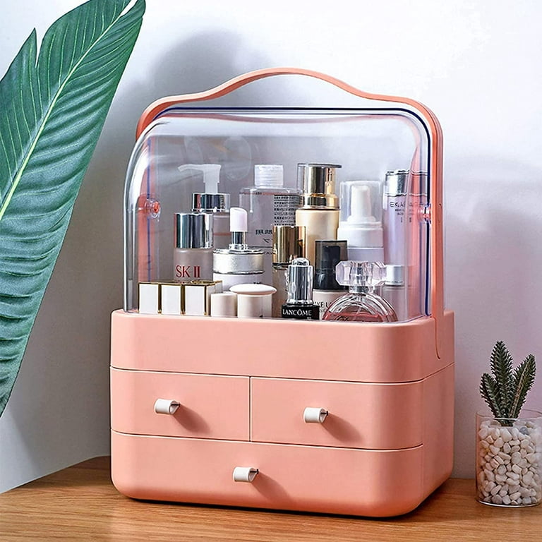 Makeup Storage Organizer Makeup Portable Acrylic Cosmetic Storage Box,  Transparent Drawers Jewelry Box Cosmetic Holder For Dresser And Bathroom