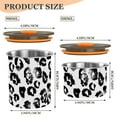 thumbnail image 3 of Leopard Print Ink Painting Airtight Coffee Bean Canister 17oz Food Storage Containers with Lids For Gournd, Tea, Sugar, Flour, Rice, Cereal, Candy Cookie Jar, 3 of 8