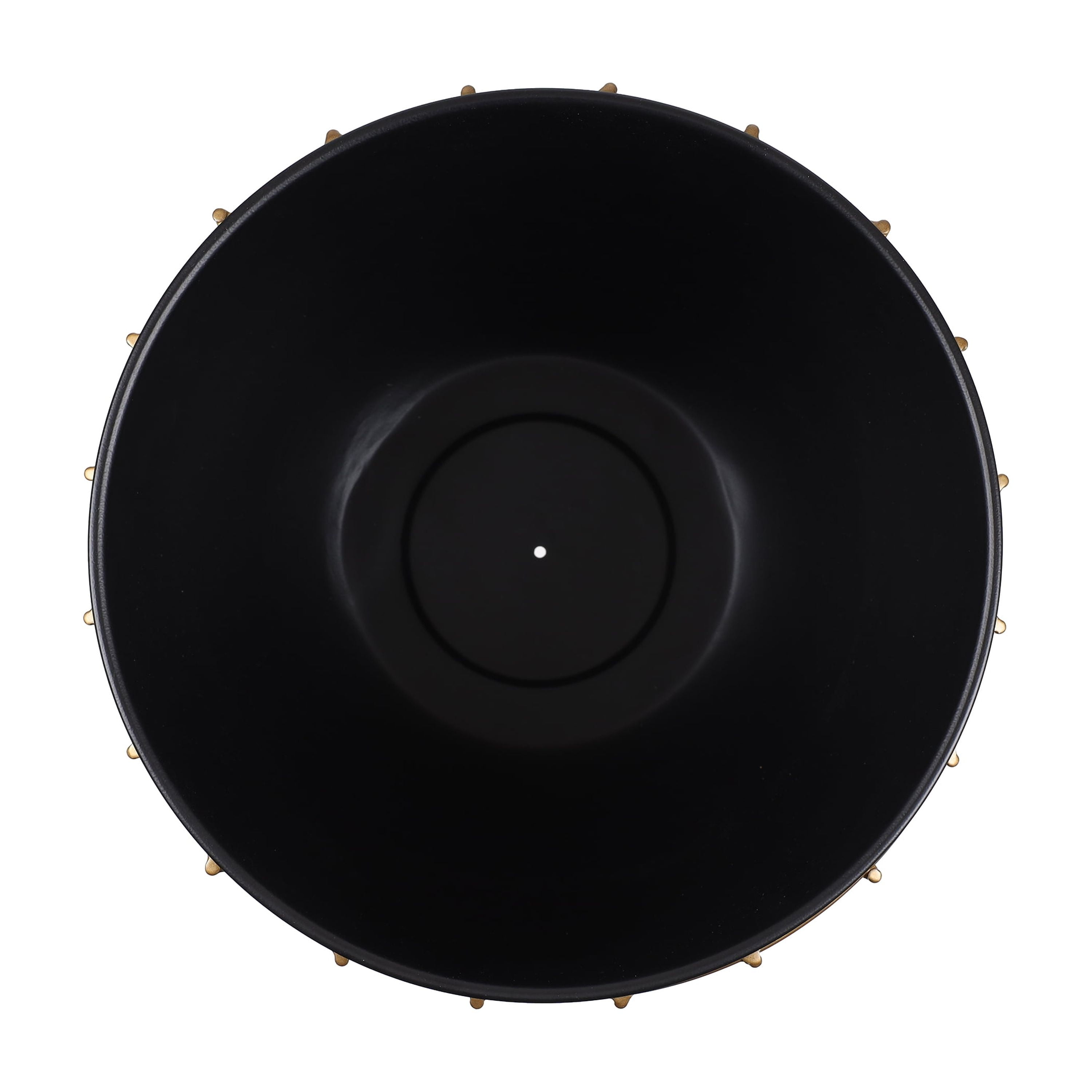 Mainstays Axel 16" x 16" x 22.25" Round Black and Gold Metal Planter