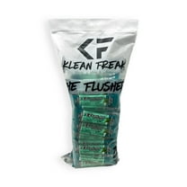 THE KLEAN FREAK FLUSHER - 100 Pack FLUSHABLE WIPES Flushable Wipes For Adults & Kids Unscented/Scented - 100% BIODEGRADABLE Individual Wrapped Travel WET Wipe for Toilet - Spearmint Rush