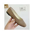 thumbnail image 4 of MAWCLOS Chaussures Décontractées pour Femmes Chaussures de Marche Confort à Enfiler Ballerines Mode Bout Carré Ballerine de Soirée Brun Clair 5, 4 of 4