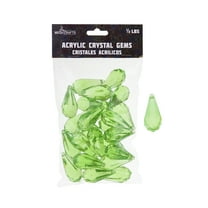 Mega Crafts - 1/2 lb Acrylic Tear Drops Light Green | Plastic Glass Gems For Arts And Crafts, Vase Fillers And Table Scatters, Decoration Stones, Shiny Pebbles