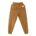 thumbnail image 3 of TOOYOU Boys Pants Toddler Active Jogger Sweatpants Kids Casual Athletic Pocket Pull On Pants Size 5-6 Years , Brown, 3 of 7