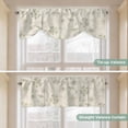thumbnail image 5 of Green Spring Flowers Tie Up Valance Curtains for Windows, Kitchen Curtains Window Treatments, Vintage Leaves Country Rustic Short Window Shades Valances for Bedroom Bathroom Cafe 42"x12", 5 of 8