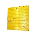 thumbnail image 2 of Wall Control Kitchen Pegboard Organizer Pots and Pans Pegboard Pack Storage and Organization Kit with Yellow Pegboard and Red Accessories, 2 of 7