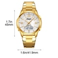 thumbnail image 3 of Reloj de cuarzo unisex con calendario – Reloj de pulsera de acero inoxidable resistente al agua para negocios, para hombres y mujeres, ideal para la oficina, reloj analógico de moda., 3 of 6