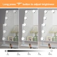 thumbnail image 4 of Depuley Hollywood Lighted Makeup Vanity Mirror with 12pc Dimmable LED Bulbs, Cosmetic Mirrors for 3 Color Lighting, 10X Magnification, 360° Swivel, Touch Control, 4 of 8