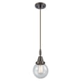 thumbnail image 6 of 447-1P-PN-G204-6 Innovations Lighting Beacon - 1 Light Cord Hung Mini Pendant-10.63 Inch Tall and 6 Inch Wide-Polished Nickel Finish-Seedy Glass Color, 6 of 7