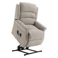 thumbnail image 4 of Boyel Living Power Lift Recliner Chair Massage Sofa Living Room Chair for Elderly with Side Pocket，Remote Control，Chenille Knit Fabric，Beige, 4 of 9