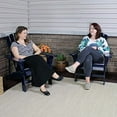 thumbnail image 4 of Sunnydaze Coastal Bliss Outdoor Wooden Adirondack Patio Chair Set of 2, Navy Blue, 4 of 4