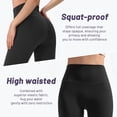 thumbnail image 3 of Hipuroga High Waisted Flare Leggings Soft Lounge Yoga Pants for Women High-Stretch for Workout Running Black S, 3 of 6