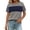 Dark Gray, variant on Womens Short Sleeve T Shirts Color Block Crewneck Casual Summer High Low Hem Side Split Blouse, Trendy Basic Daily Work Vacation Going Out Tops 2026 Fashion Clothes
