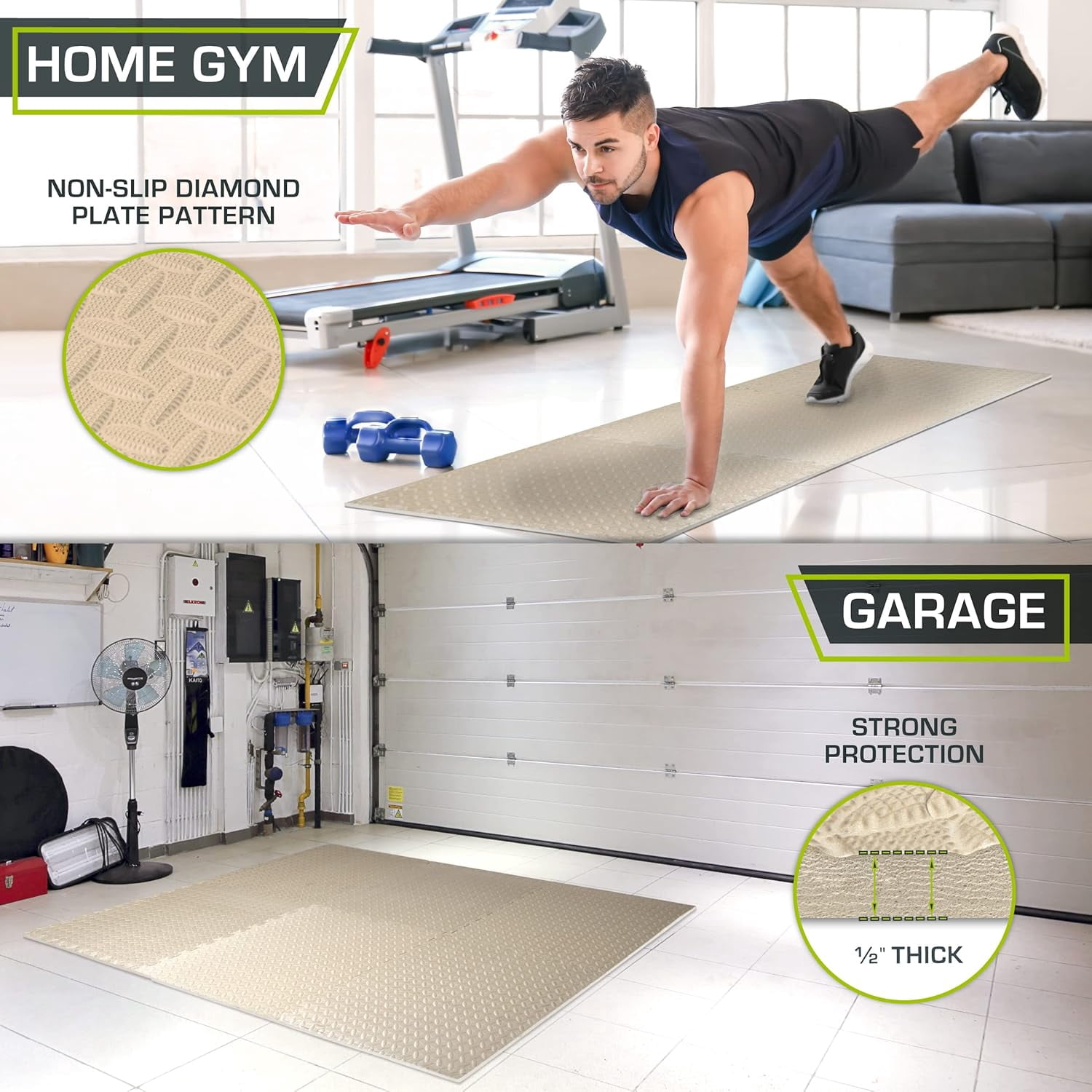 Puzzle exercise mat, EVA interlocking foam floor tiles, home gym floor tiles, home gym equipment mats, kids floor liners