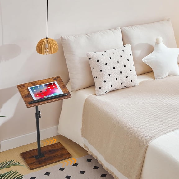 TV Tray Table and Folding C-Shaped End Table Bundle