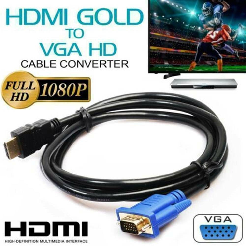 Universal HDMI-Compatible To Vga Hd Converter Cable Pvc HDMI-Compatible Male To Vga