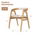 thumbnail image 4 of Costway Leisure Bamboo Chair Dining Chair w/ Curved Back & Anti-slip Foot Pads, 4 of 9