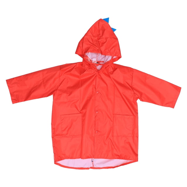 EeaseCA Imperméables pour Enfants avec Capuchon, Forme de Dinosaure, Pluie pour Filles Garçons Taille m (Rouge)