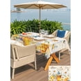 thumbnail image 5 of Outdoor Tablecloth with Umbrella Hole for Patio/Picnic/Party/Camping, White Daisy Waterproof Table Cloth Rectangle Table Cover Washable, Spring Floral Elegant Pastoral Botanical Bees (60"x 84"), 5 of 8