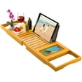 thumbnail image 1 of Bambusi Bamboo Bathtub Tray With Extending Sides, Reading Rack, Tablet Holder, Cellphone Tray & Integrated Wine Glass Holder, 1 of 8