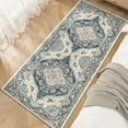 thumbnail image 5 of BERTHMEER 2'x6' Runner Rugs for Hallway Bathroom Kitchen Non Slip Washable Bedroom Entryway Blue Vintage Entrance Entrance Oriental Traditional Distressed Runner Rugs, 5 of 5